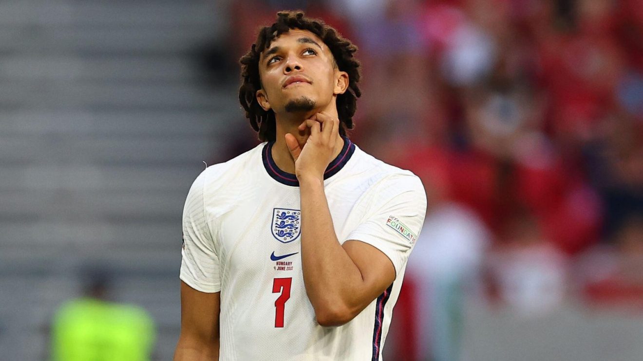 TRent Alexander-Arnold ponders his wing-back role v Hungary in 2022