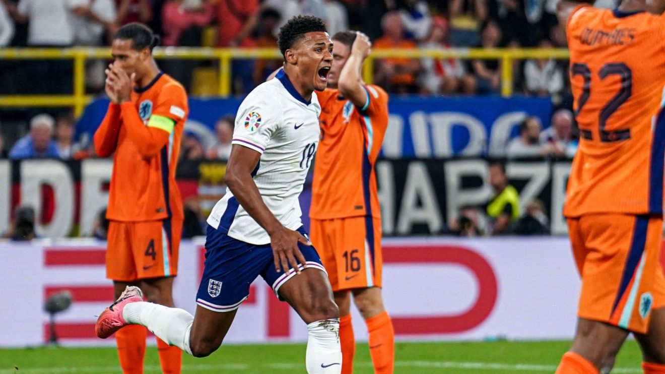Ollie Watkins celebrates his late winner for England against Netherlands in the Euro 2024 semi-final