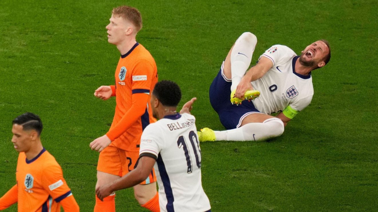 England striker Harry Kane appeals for a penalty against the Netherlands