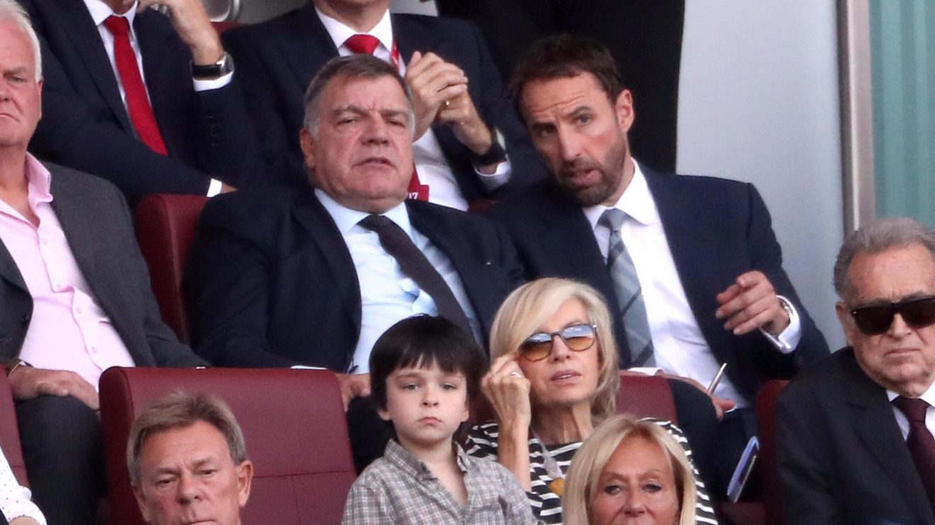England manager Sam Allardyce and U21s coach Gareth Southgate watch a Premier League game