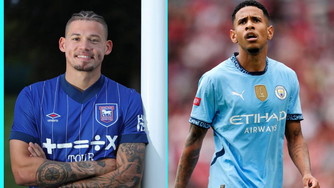 Ipswich loanee Kalvin Phillips and new Man City signing Savinho