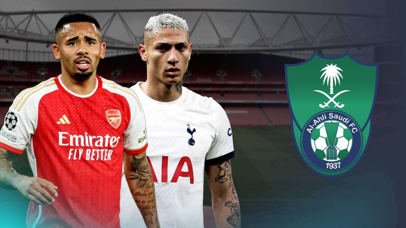 Arsenal forward Gabriel Jesus and Tottenham striker Richarlison are both being linked with Al Ahli