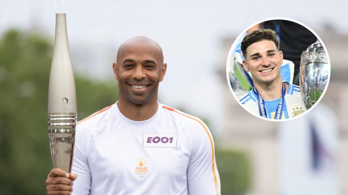 Thierry Henry and Julian Alvarez vying for Olympic gold.