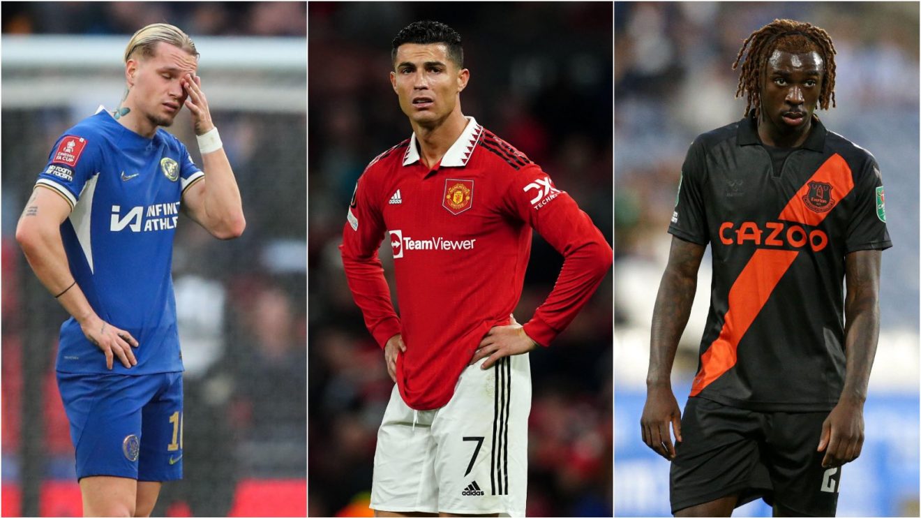 Mykhaylo Mudryk, Cristiano Ronaldo and Moise Keane