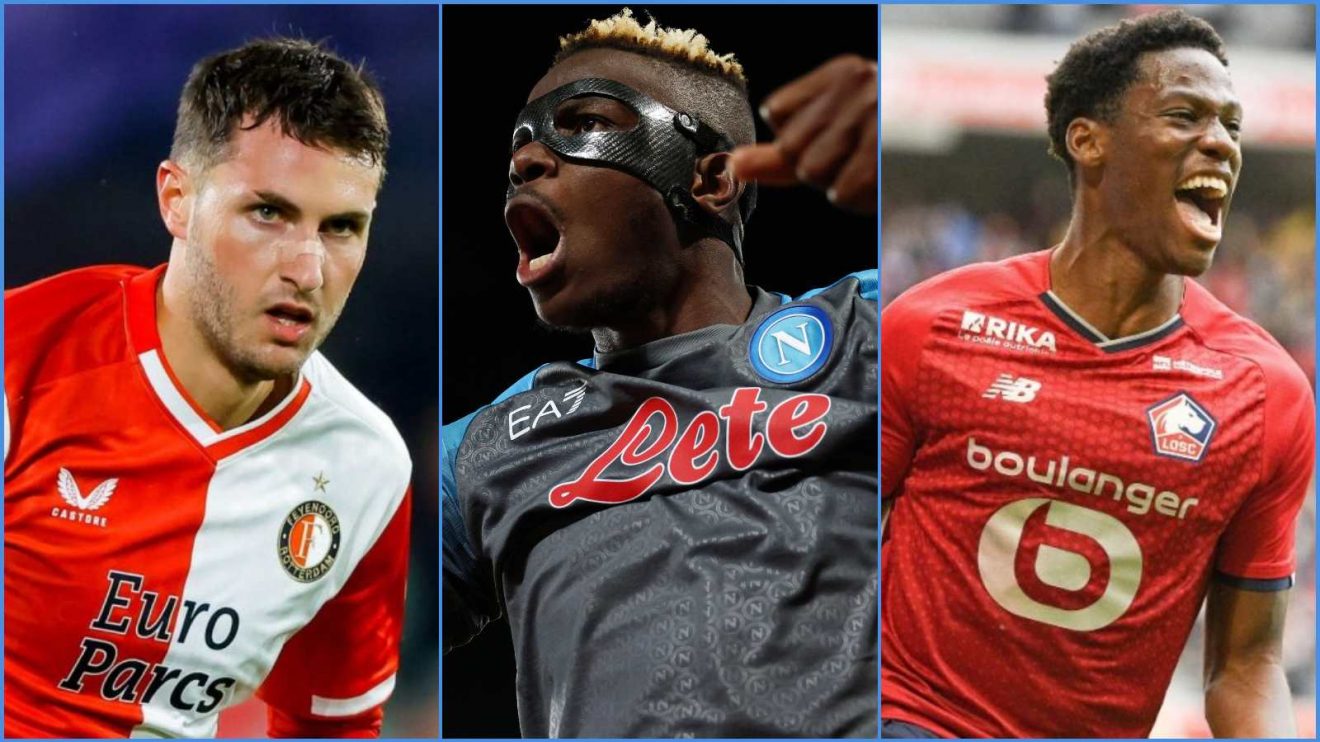 Available strikers Santiago Gimenez, Victor Osimhen and Jonathan David