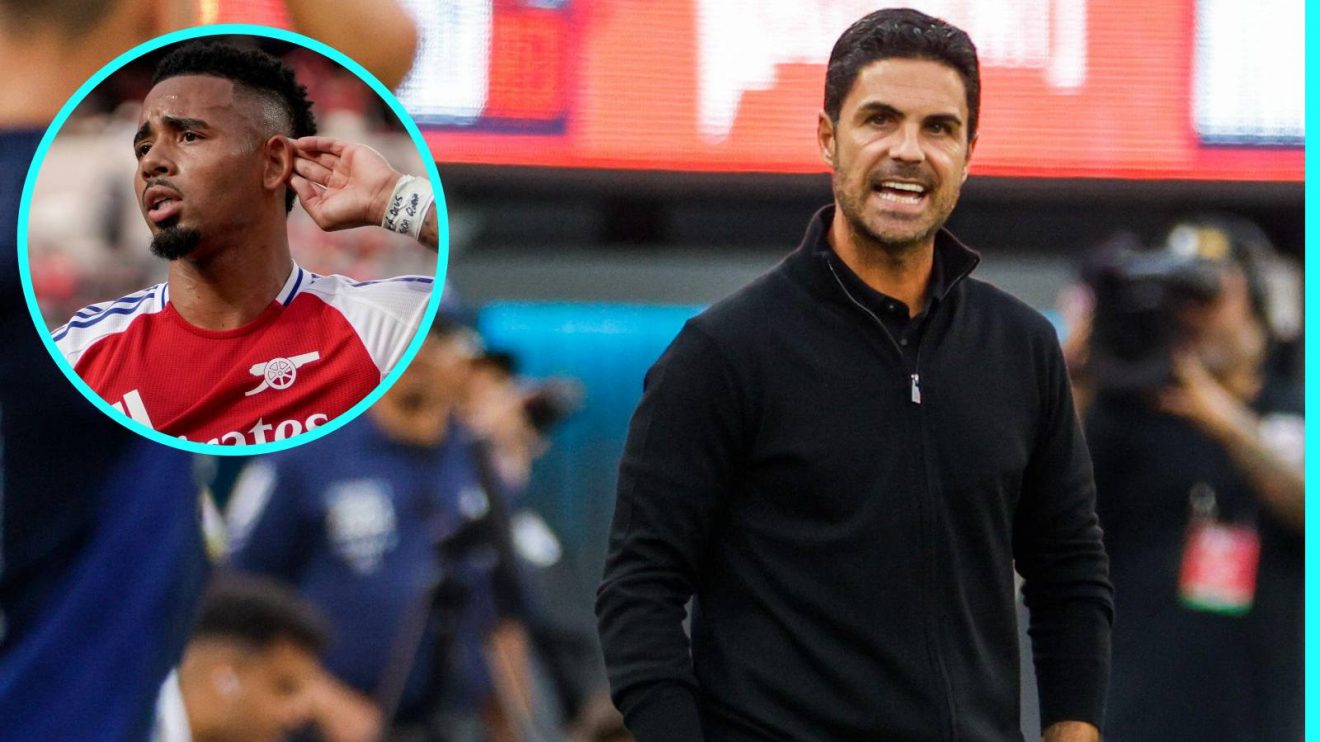 Arsenal manager Mikel Arteta during a pre-season friendly against Man Utd