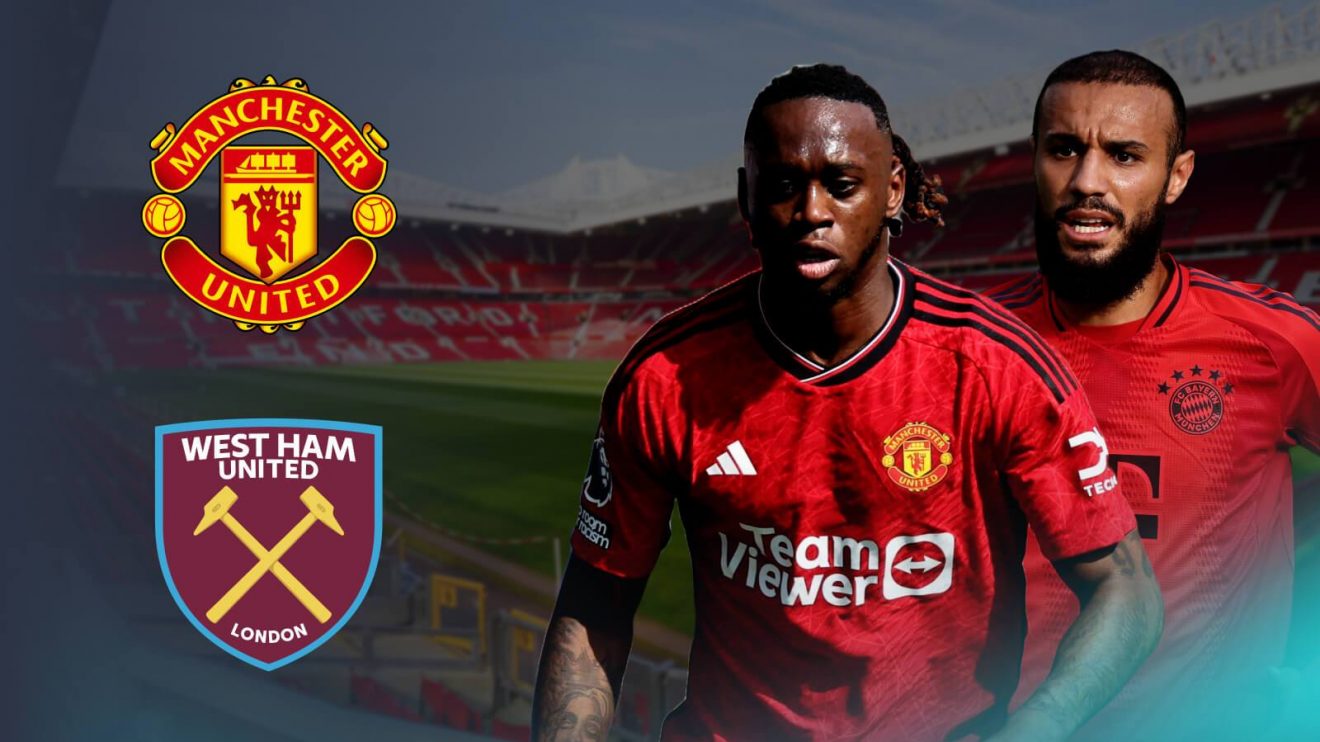 Man Utd defender Aaron Wan-Bissaka and transfer target Noussair Mazraoui