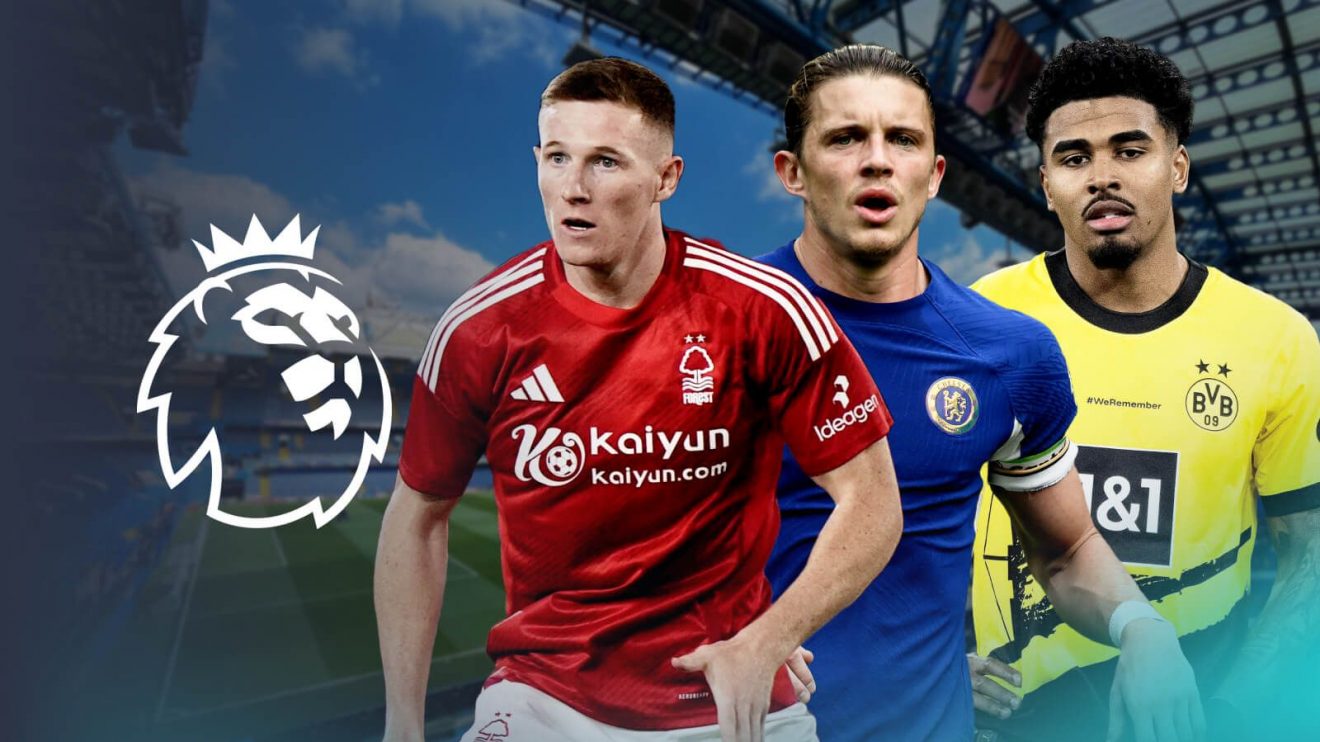 Nottingham Forest midfielder Elliot Anderson, Chelsea player Conor Gallagher and Borussia Dortmund defender Ian Maatsen