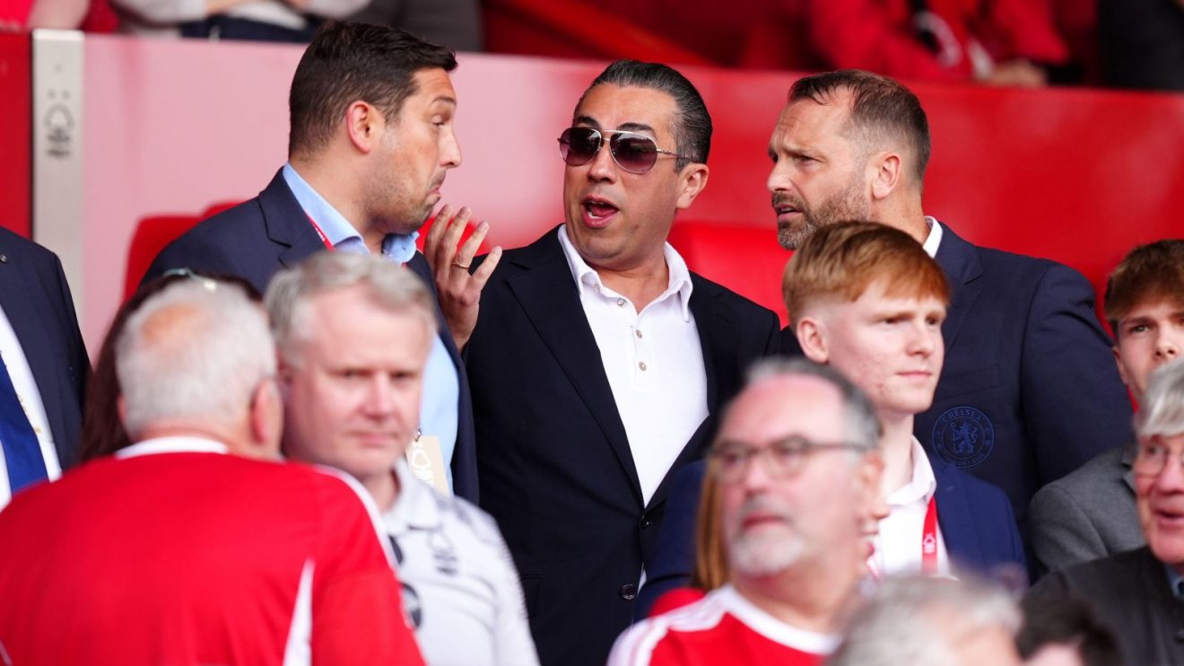 Chelsea sporting director Laurence Stewart, co-owner Behdad Eghbali and sporting director Paul Winstanley