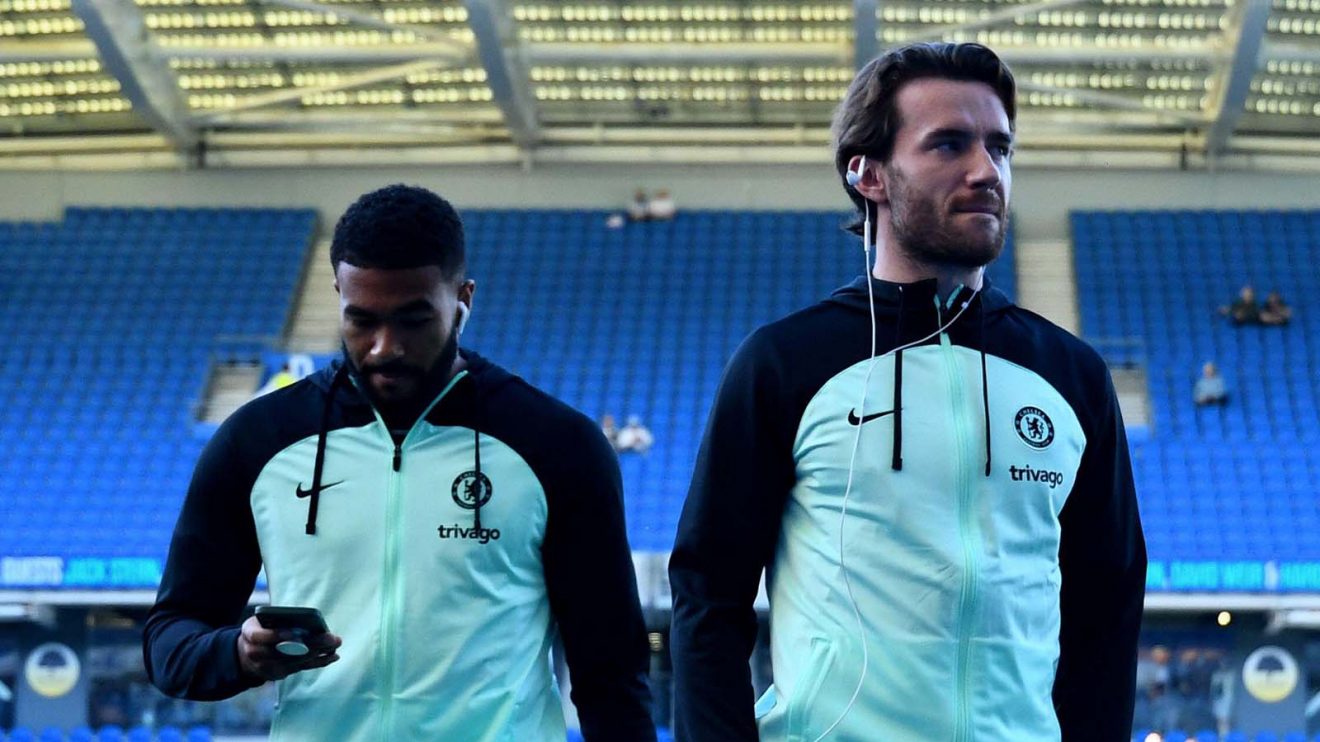 Ben Chilwell of Chelsea and Reece James of Chelsea