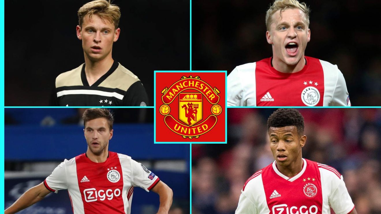 Former Ajax players Frenkie de Jong, Donny van de Beek, Joel Veltman and David Neres