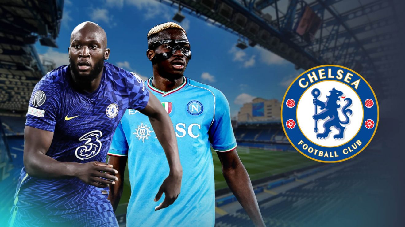 Chelsea transfer target Victor Osimhen and Romelu Lukaku