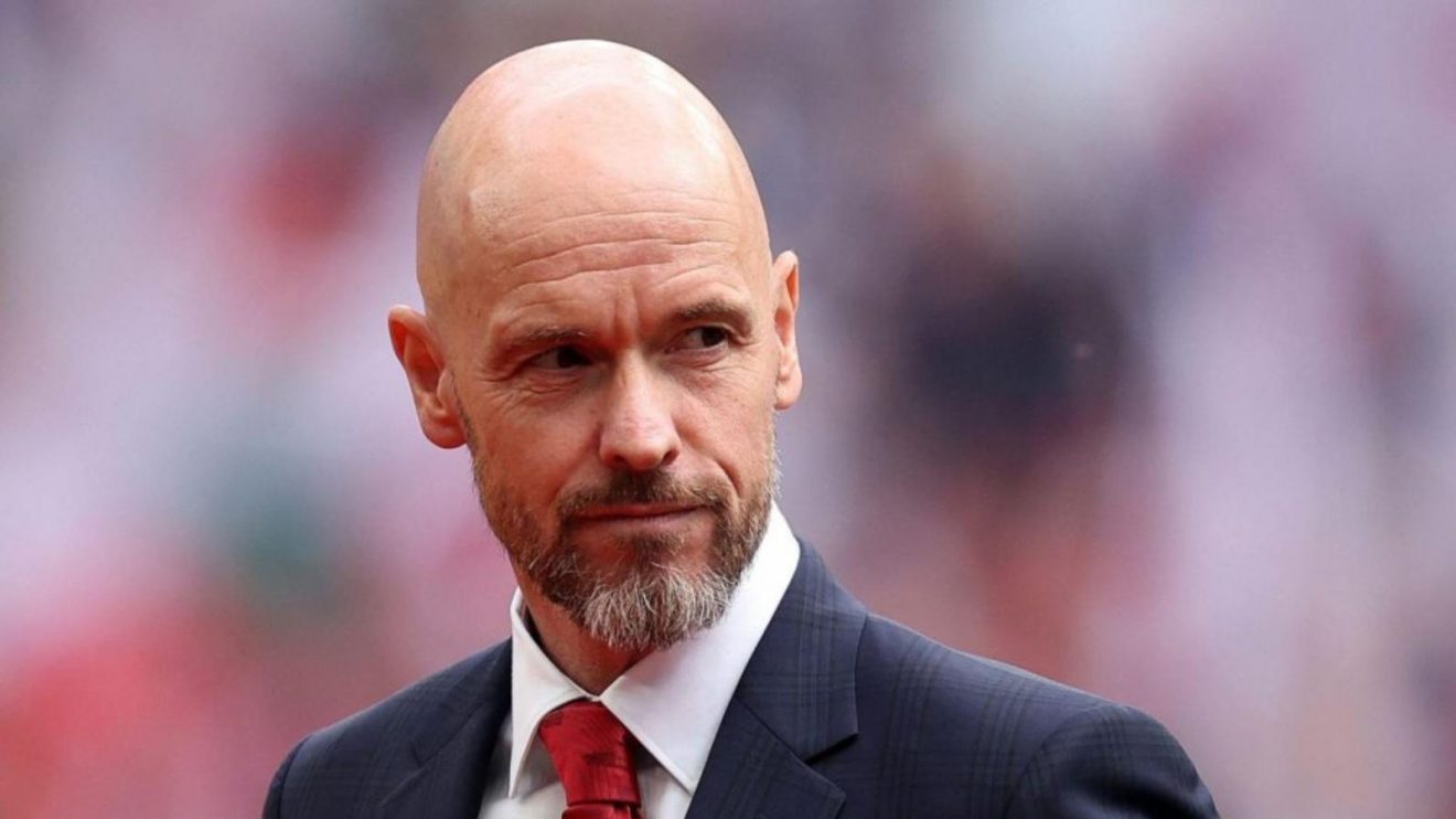 Man Utd manager Erik ten Hag during a match
