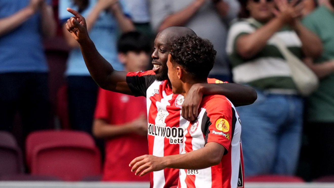 Brentford players Yoane Wissa and Fabio Carvalho