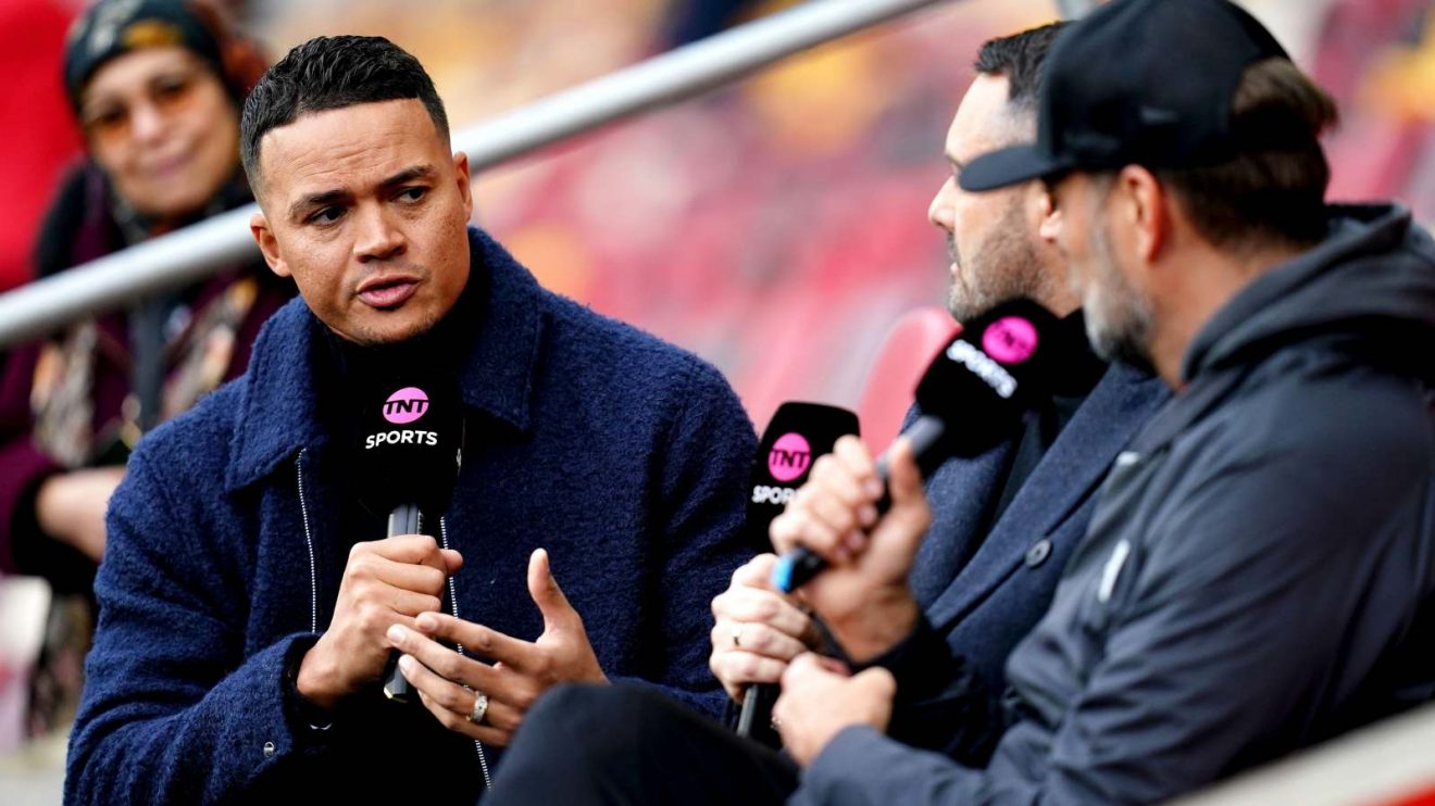 Jermaine Jenas on TNT Sports duty