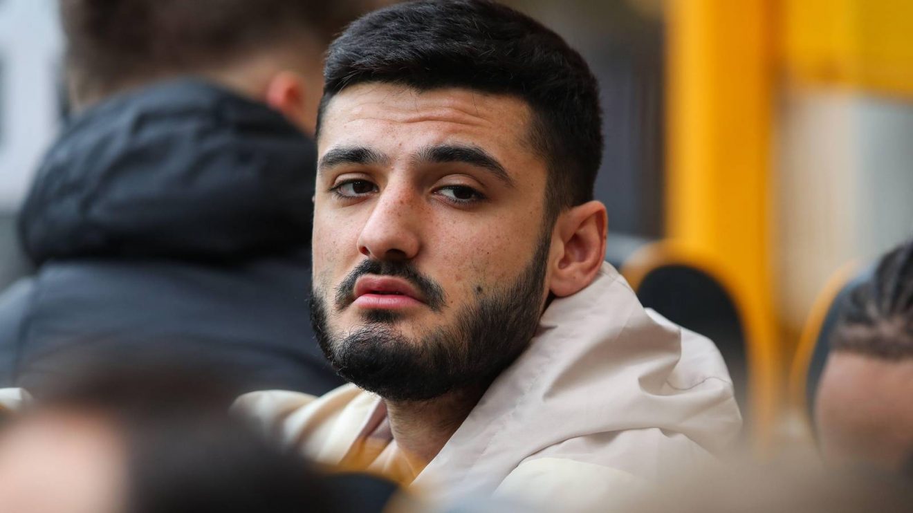 Chelsea striker Armando Broja on the bench during a Premier League match