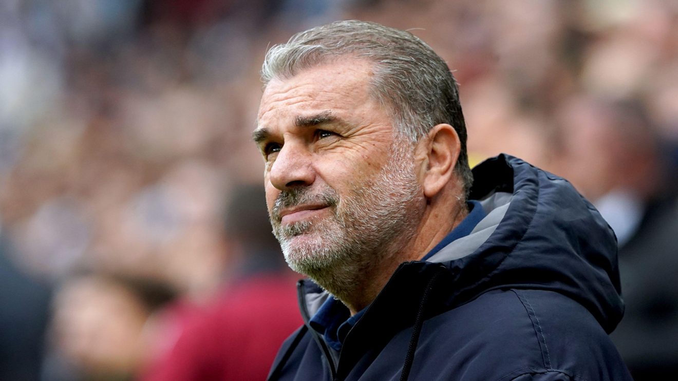 Ange Postecoglou dreamily stares off into the middle distance