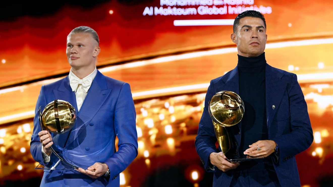 Man City striker Erling Haaland and Cristiano Ronaldo