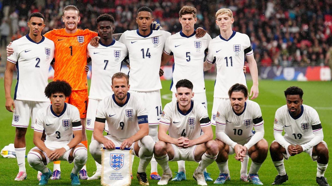 England's starting XI against Finland