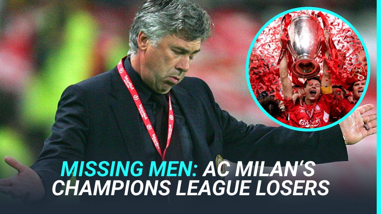 Carlo Ancelotti watches in frustration while AC Milan lose to Liverpool.