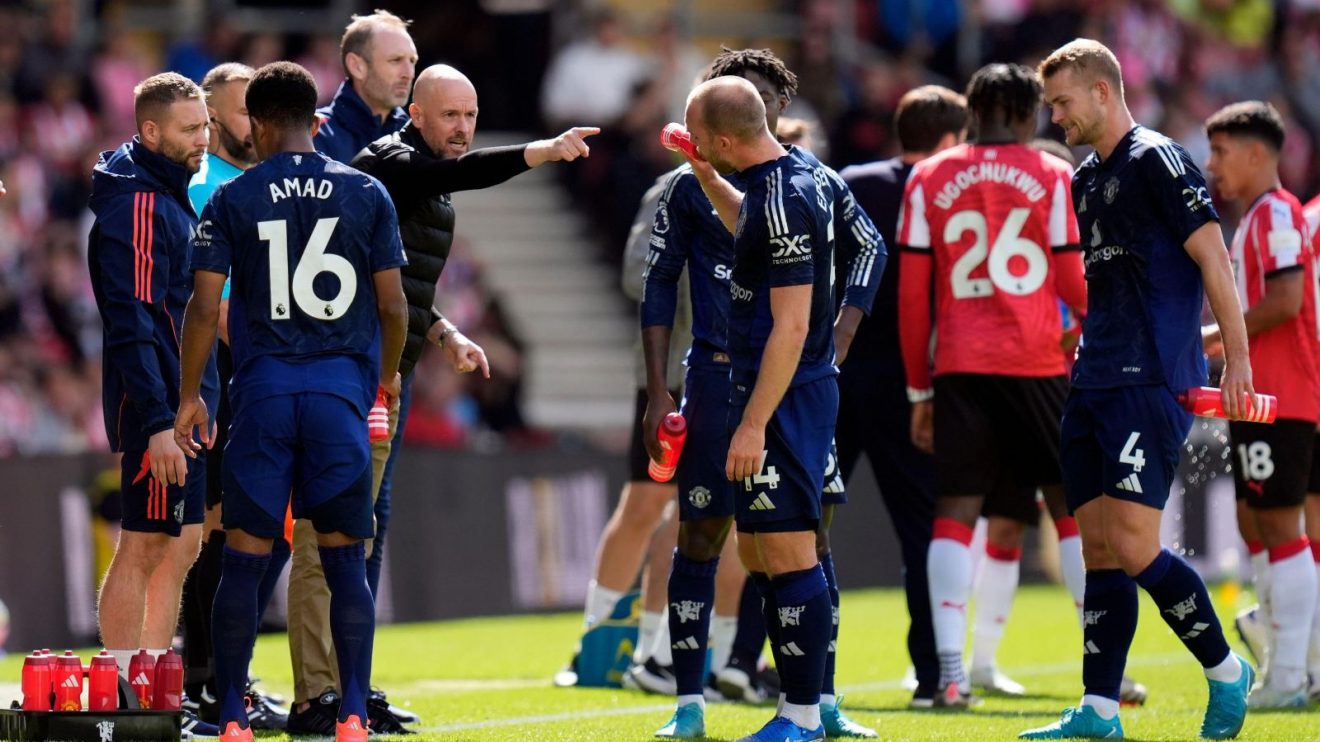 Man Utd boss Erik ten Hag and Christian Eriksen