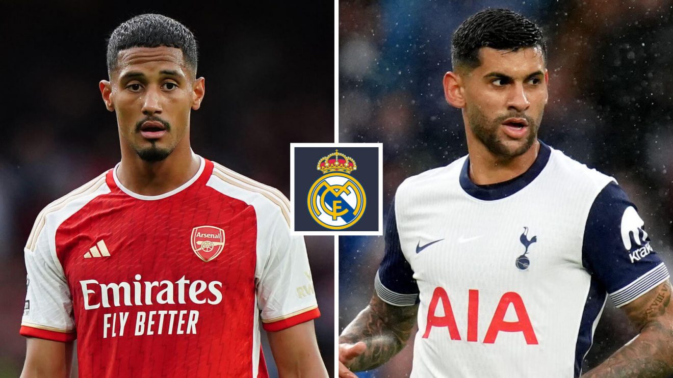 Tottenham defender Cristian Romero and William Saliba