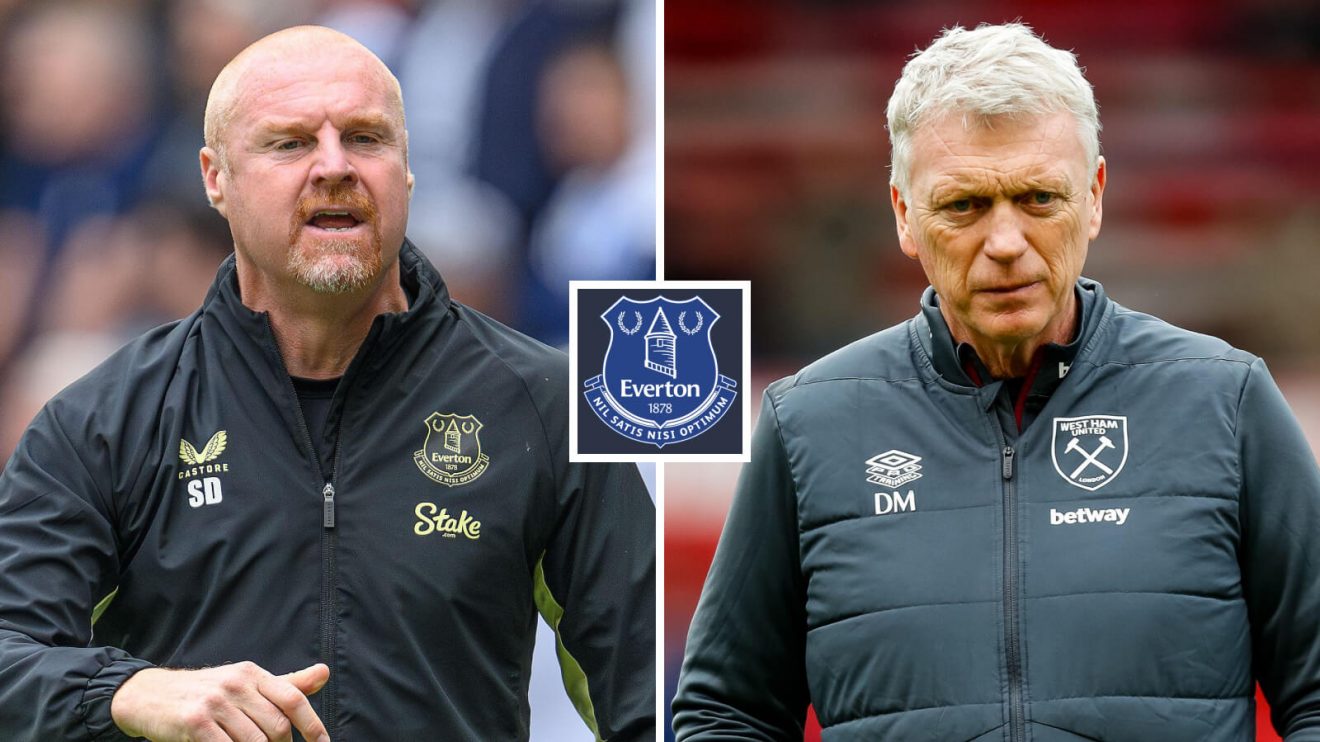 Everton boss Sean Dyche and David Moyes