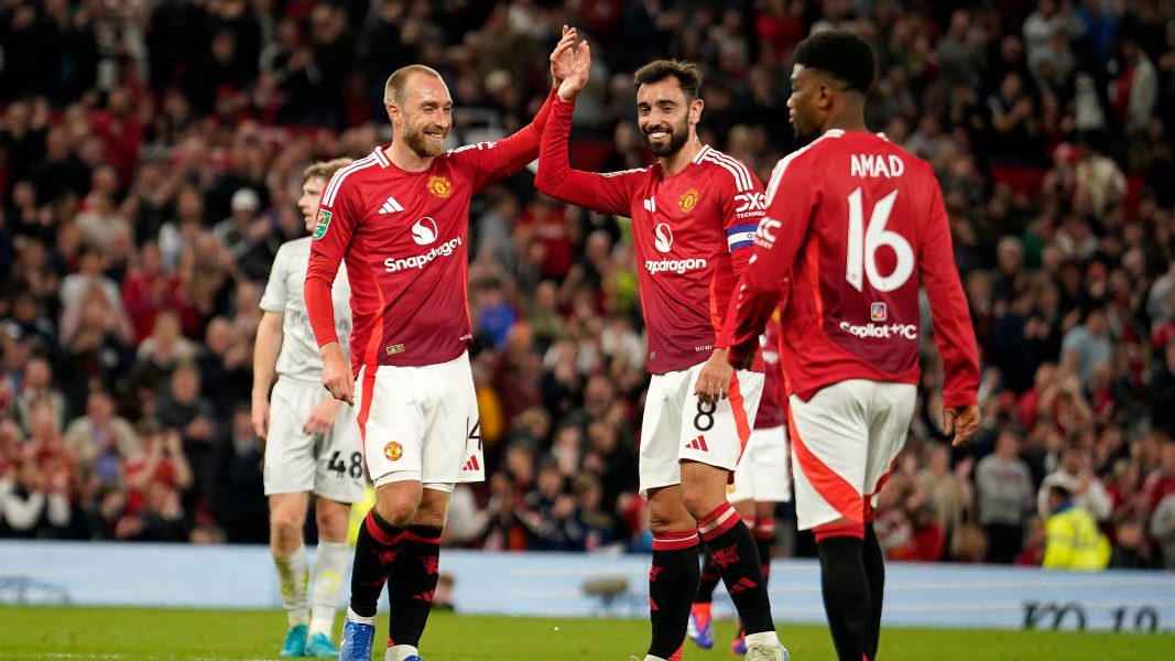 Bruno Fernandes celebrates