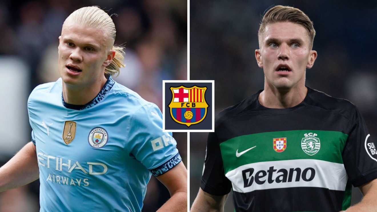 Man City striker Erling Haaland and Viktor Gyokeres