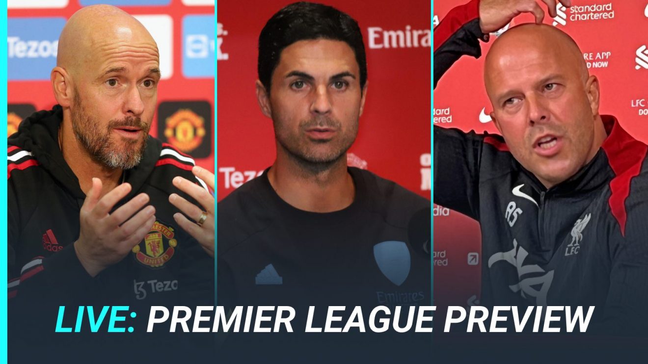 Erik ten Hag, Mikel Arteta and Arne Slot