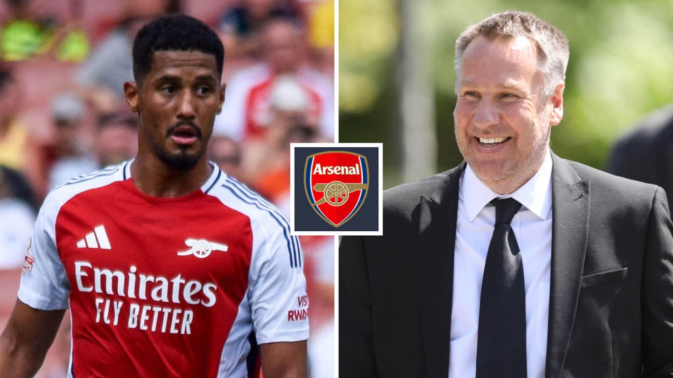Arsenal legend Paul Merson and William Saliba