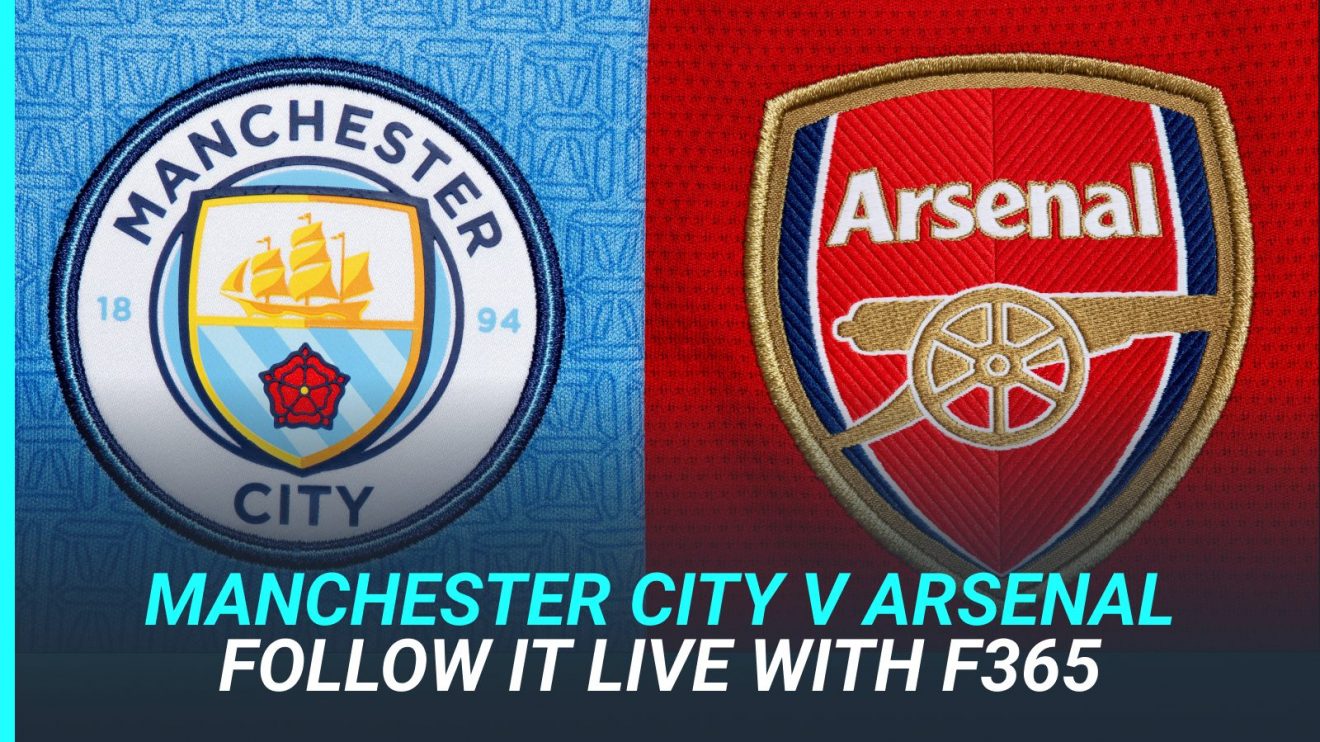 Manchester City and Arsenal badges.