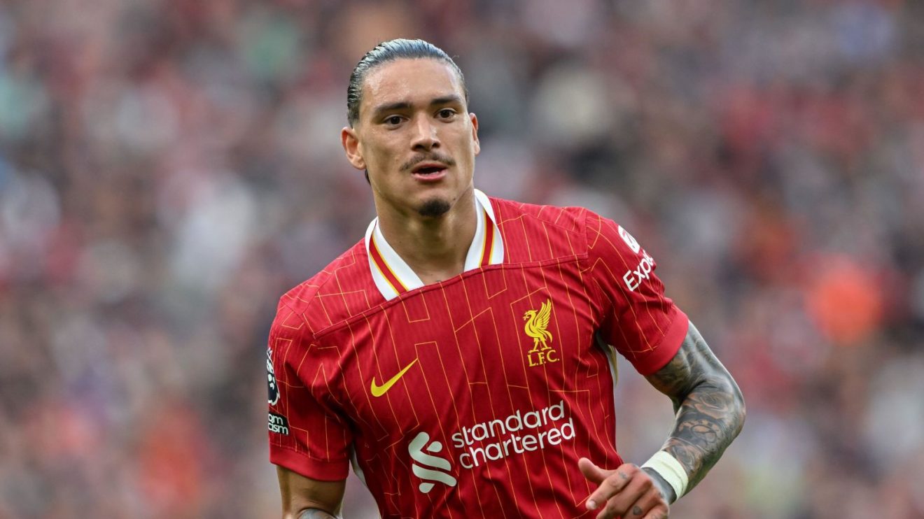 Liverpool striker Darwin Nunez in Premier League action against Bournemouth