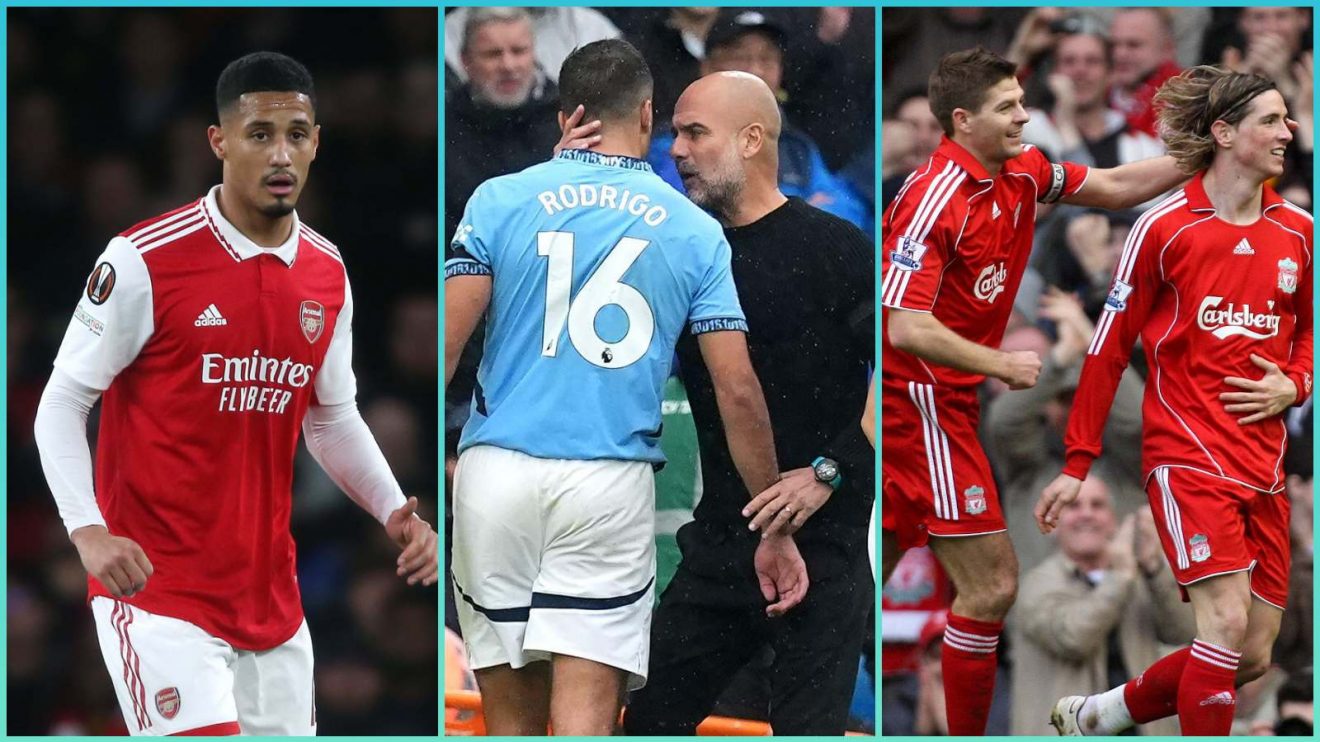 William Saliba, Rodri, Steven Gerrard and Fernando Torres