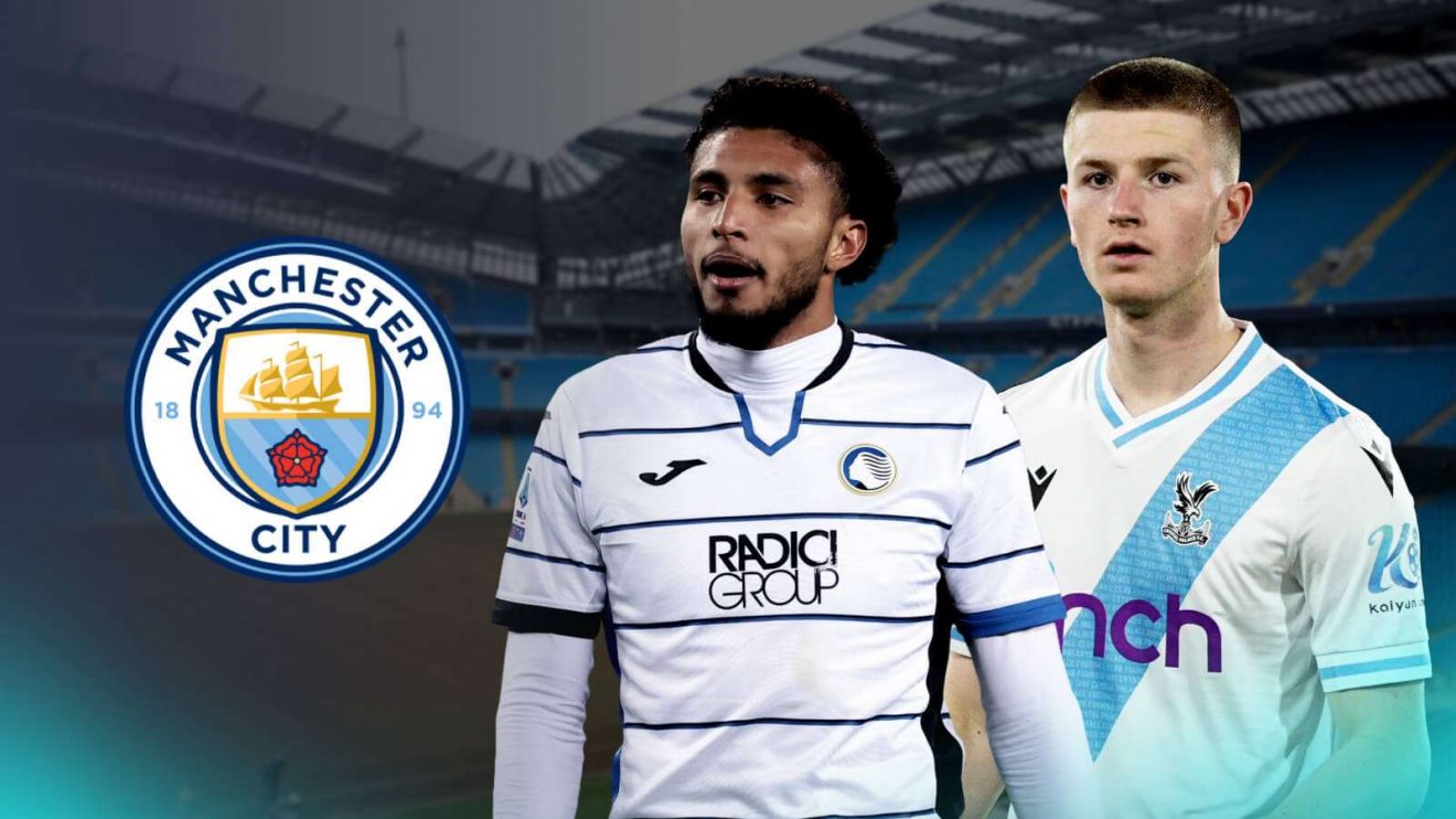 Ederson, Adam Wharton. Man City badge