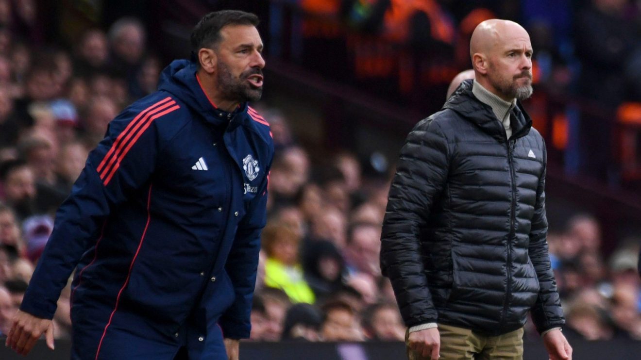 Man Utd interim boss Ruud van Nistelrooy and Erik ten Hag