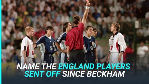F36Skive: Name the 14 England players sent off since Beckham in ’98…