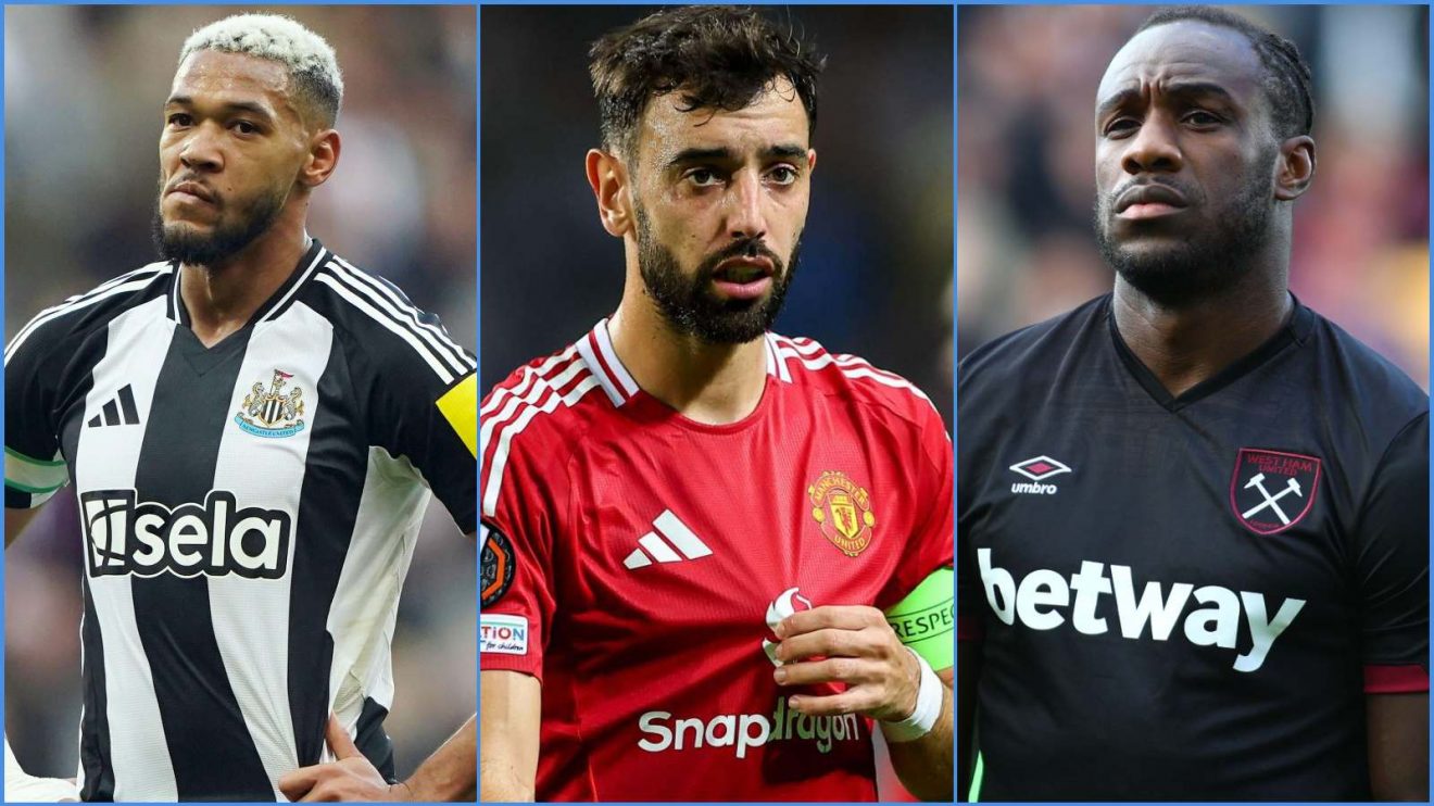 Joelinton, Bruno Fernandes and Michail Antonio