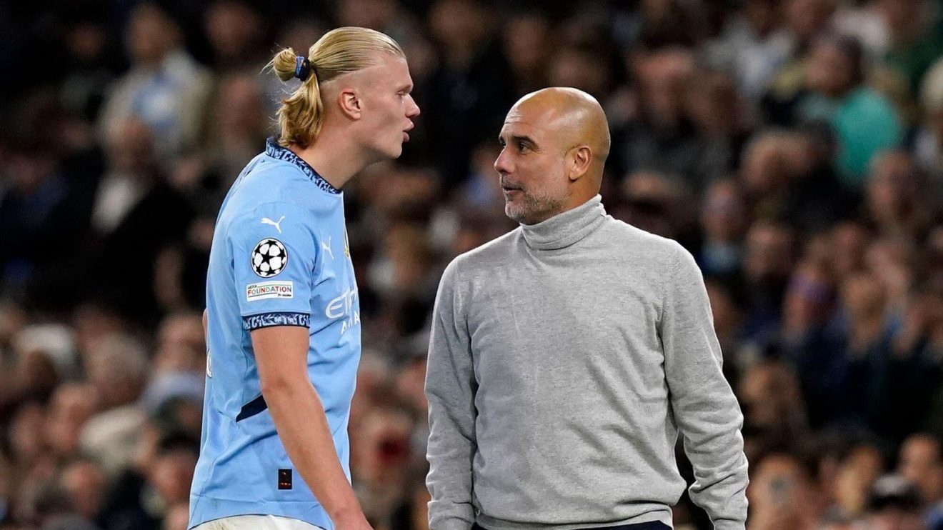 Man City duo Erling Haaland and Pep Guardiola