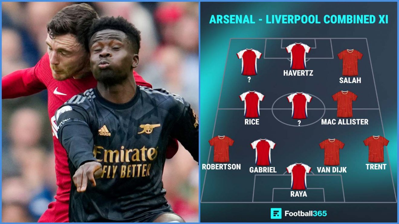 Andy Robertson and Bukayo Saka, Arsenal - Liverpool combined XI