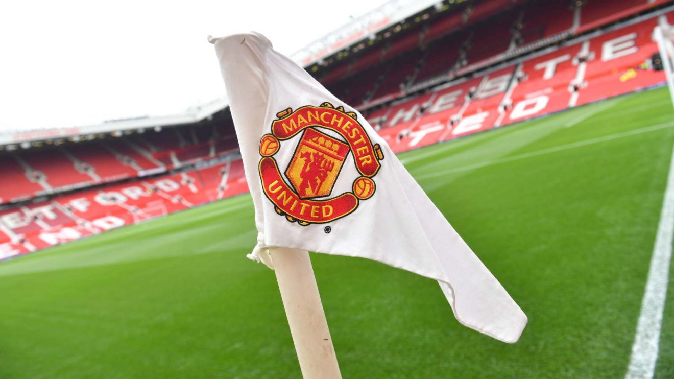 Man Utd corner flag at Old Trafford
