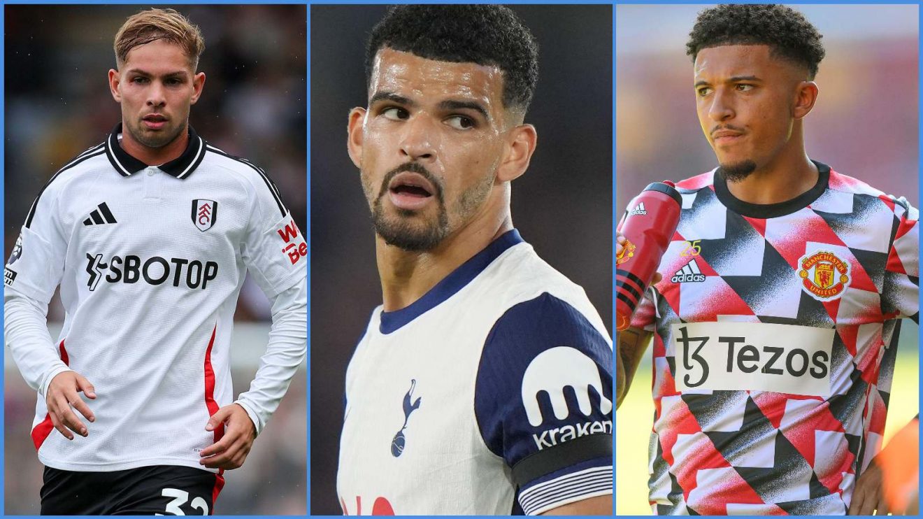 Emile Smith Rowe, Dominic Solanke and Jadon Sancho