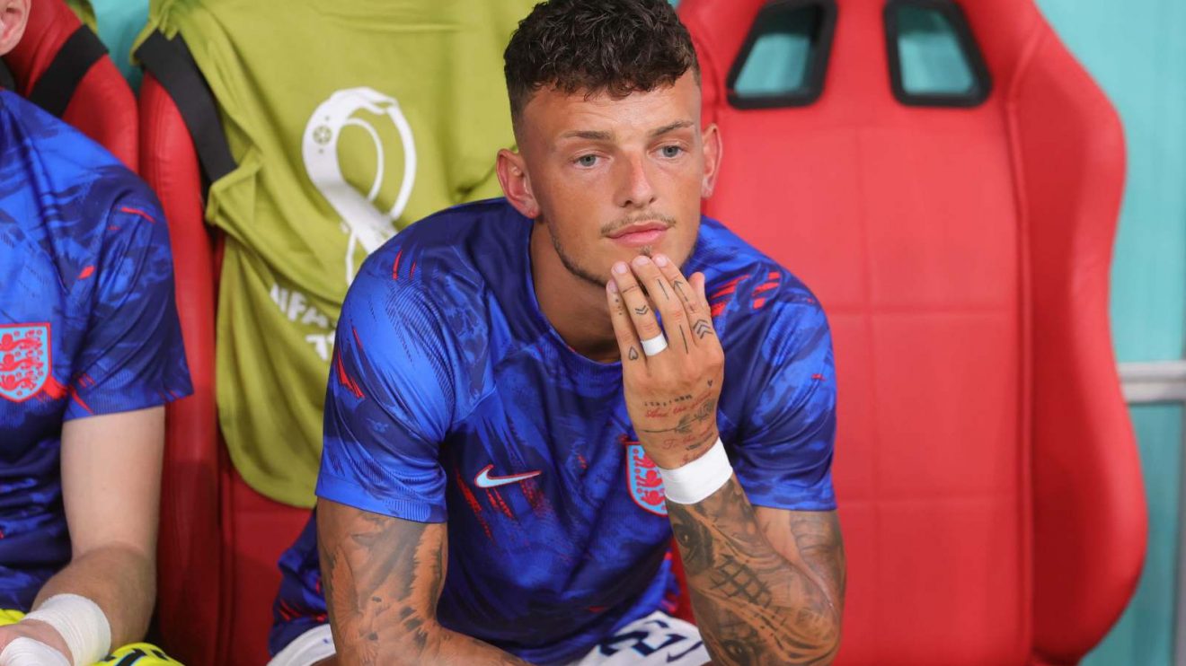 England outcast Ben White sits on the bench before a game