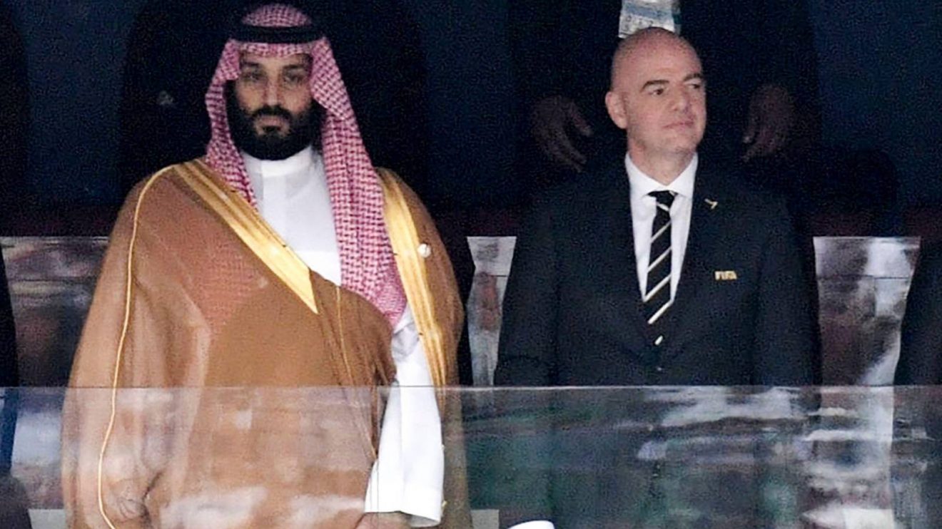 Saudi Arabia Crown Prince Mohammed bin Salman and FIFA President Gianni Infantino
