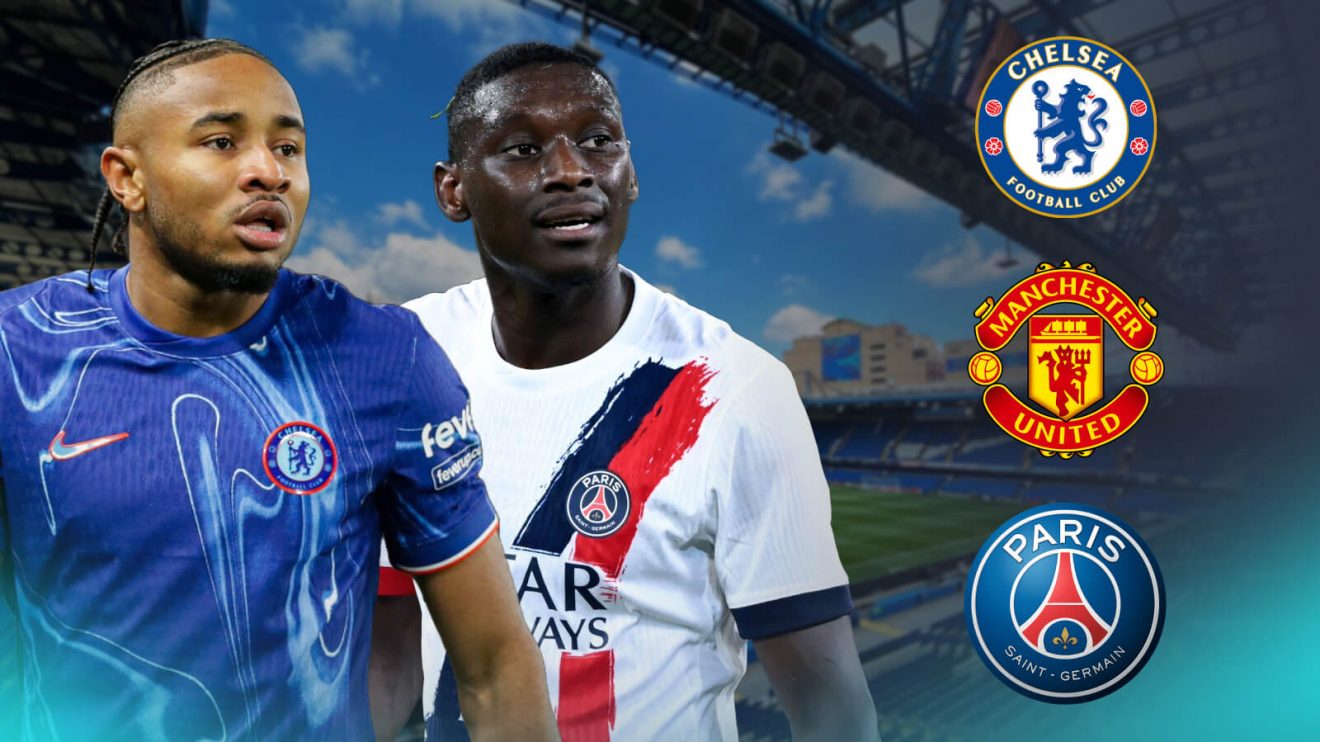 Chelsea forward Christopher Nkunku and Randal Kolo Muani
