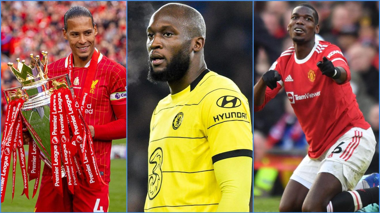 Virgil van Dijk, Romelu Lukaku and Paul Pogba
