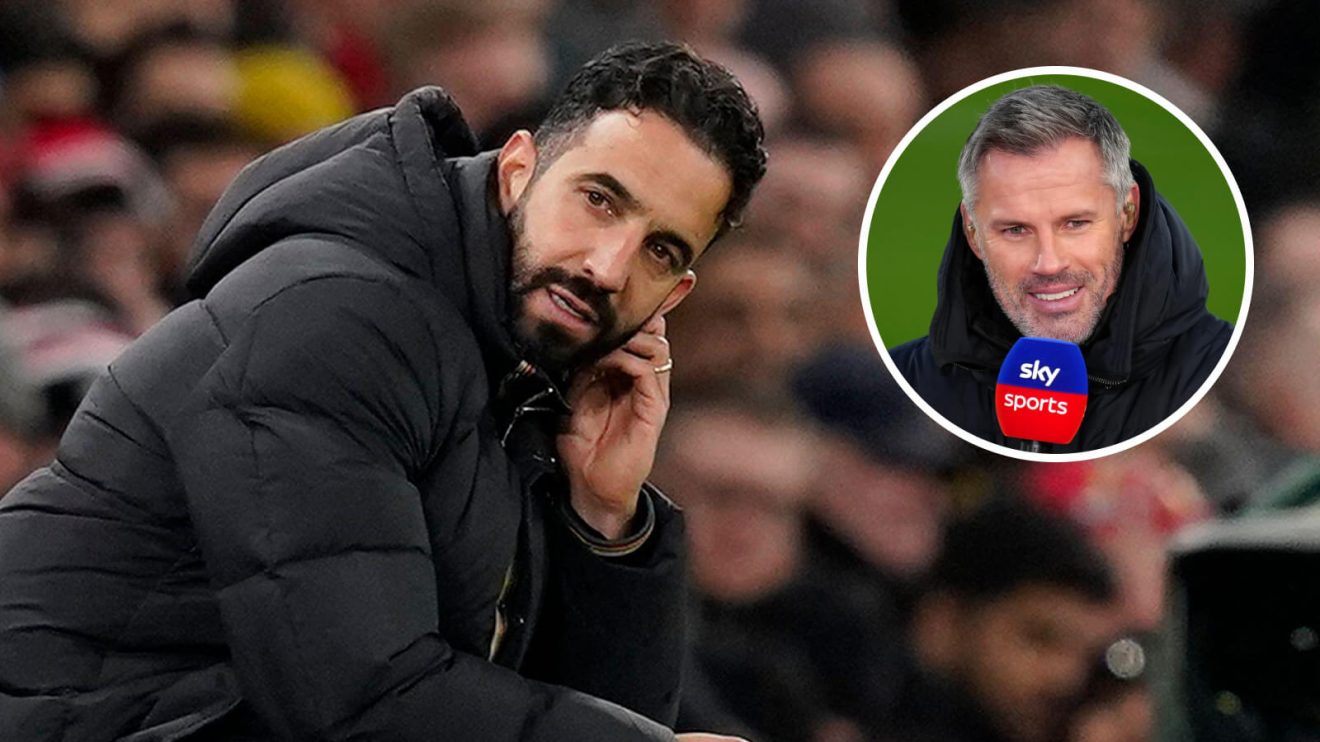 Man Utd boss Ruben Amorim and Jamie Carragher