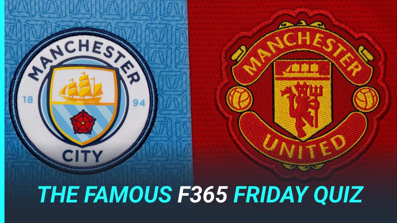 Manchester City and United badges