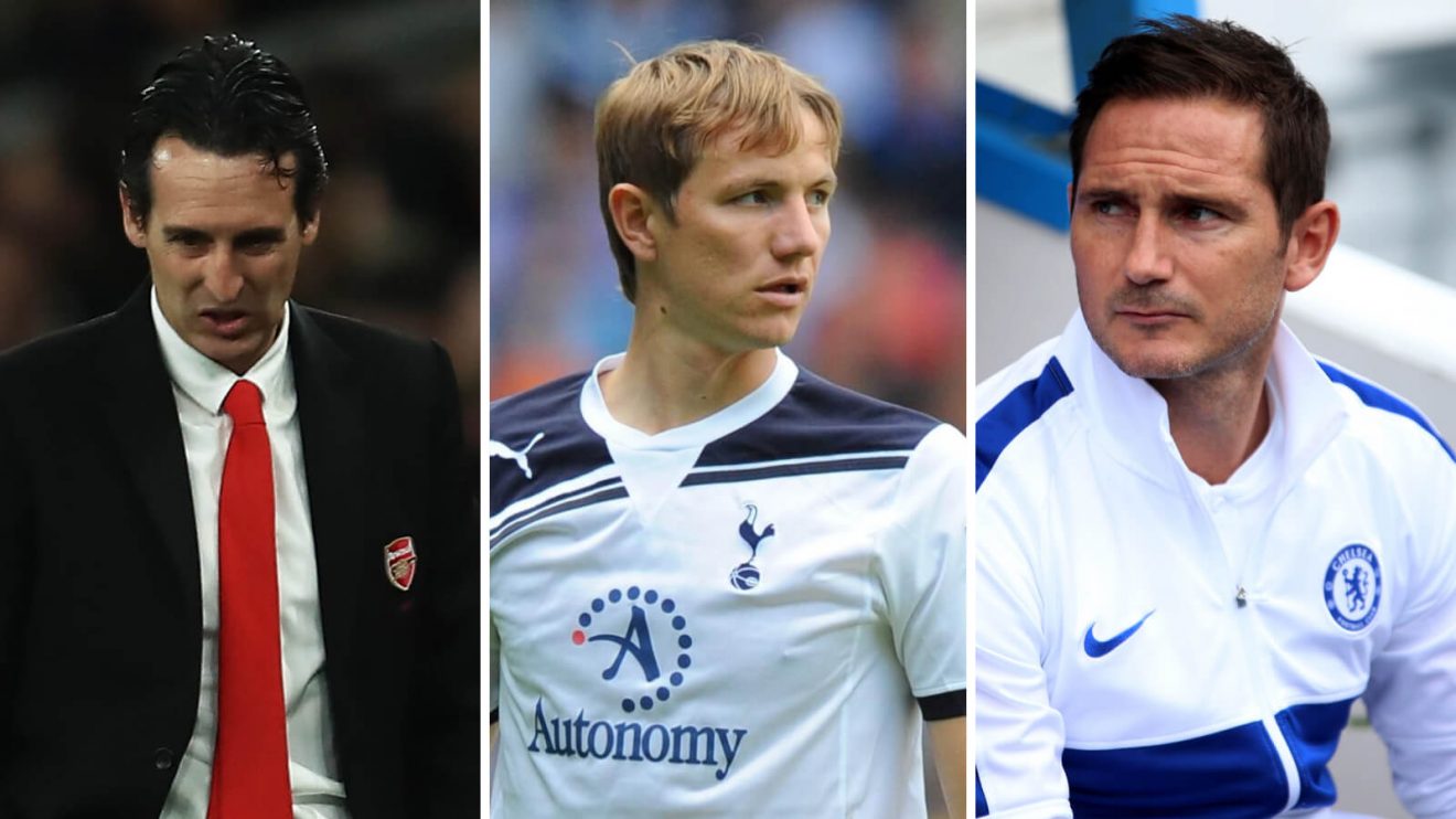 Unai Emery, Frank Lampard and Roman Pavlyuchenko.