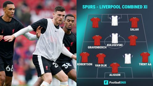 Tottenham Hotspur vs Liverpool combined XI only includes three Spurs stars as Slot’s side dominate